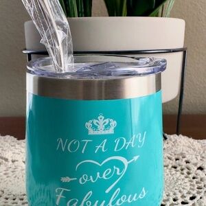 Turquoise Insulated 12 Oz Tumbler.